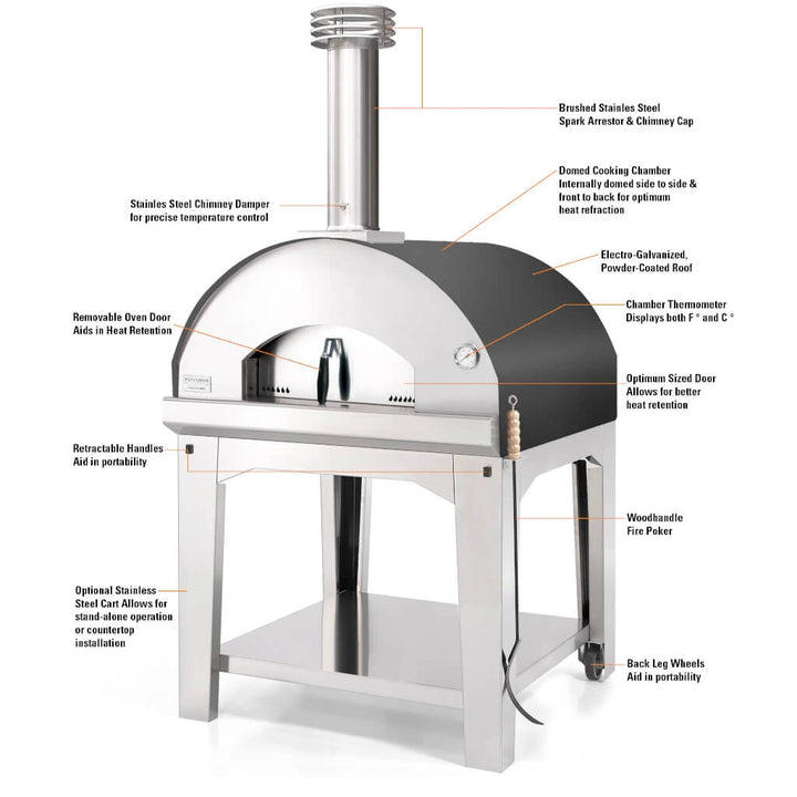 Features of the Marinara Wood-fired Pizza Oven