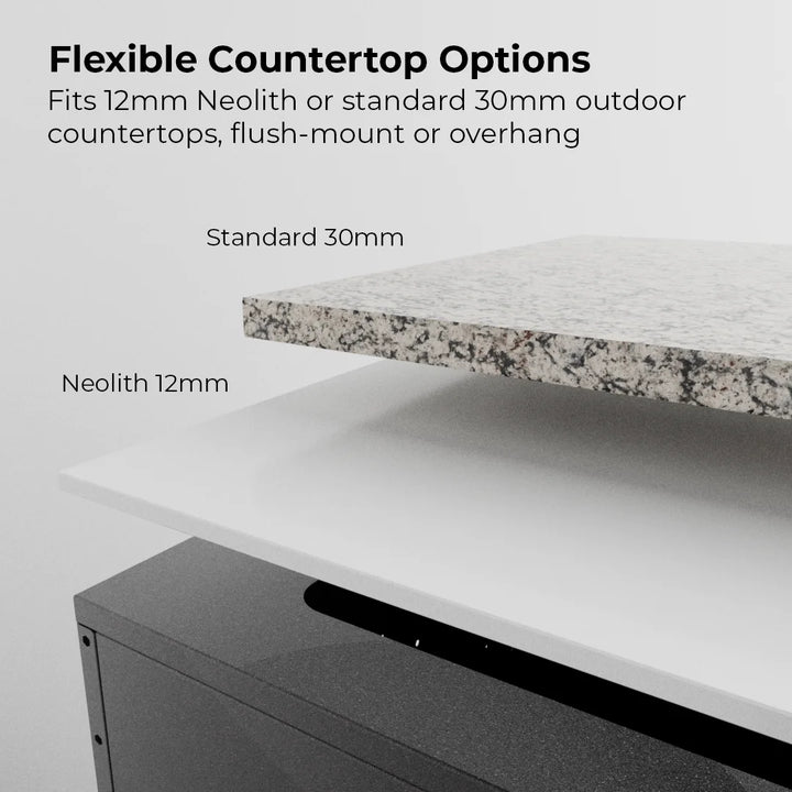 Elysia outdoor modular kitchen flexible countertop options