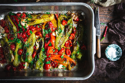 Roasted Long Italian Sweet Peppers