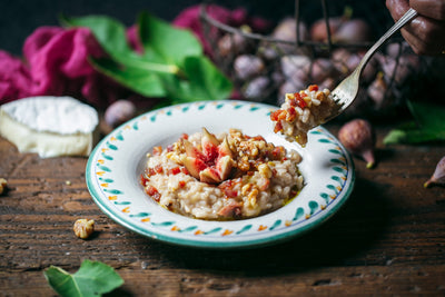 Fig Risotto with Camembert & Speck