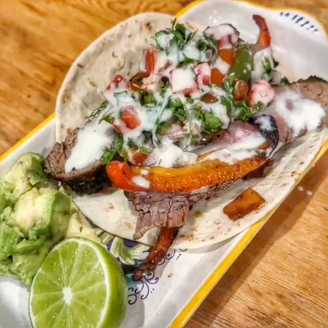 Grilled Flank Steak Fajitas