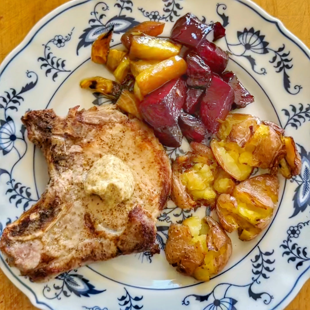 Dijon Coated Pork Chops