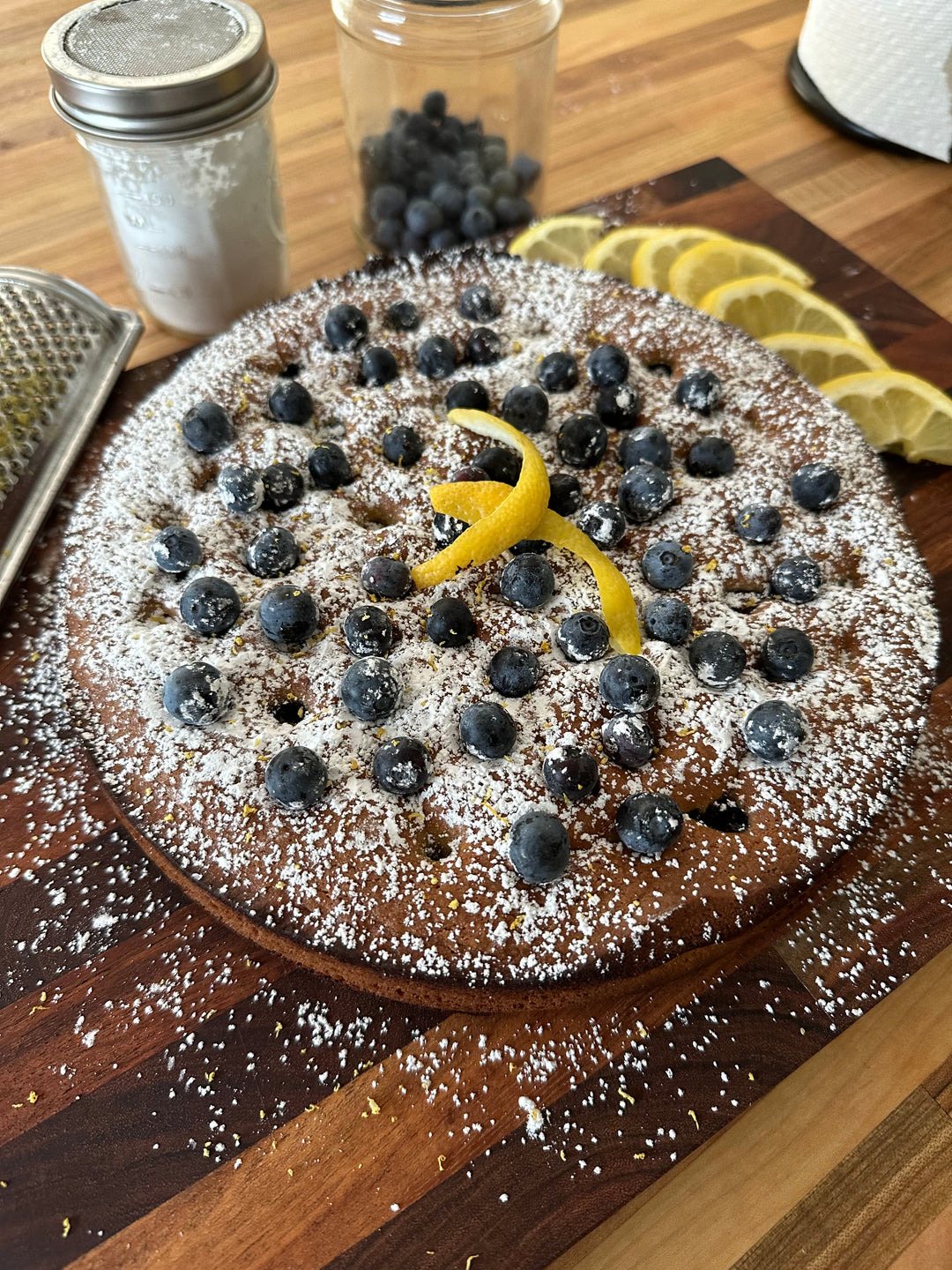 almond flour blueberry cake