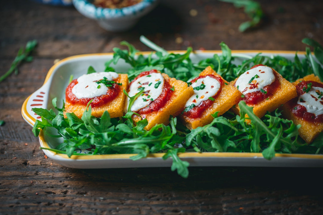 Fried Polenta Pizzette
