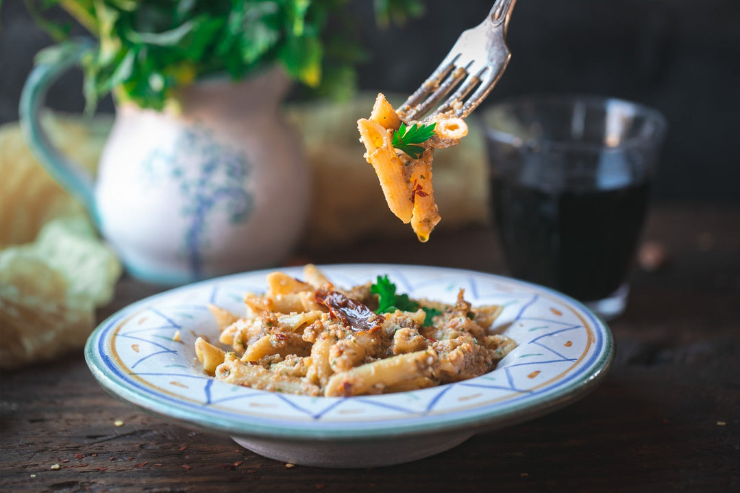 Pesto with Sun-Dried Tomatoes and Almonds