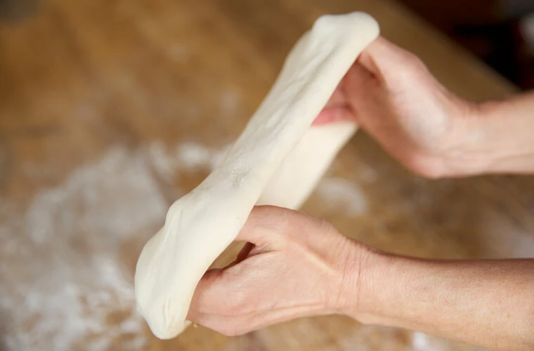 Dough prepared by a man