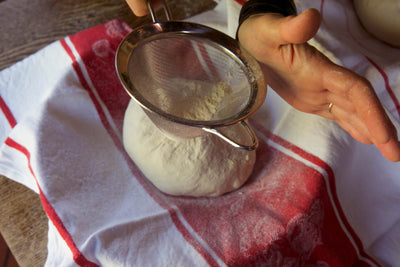 Bread Dough Proofing in a Basket