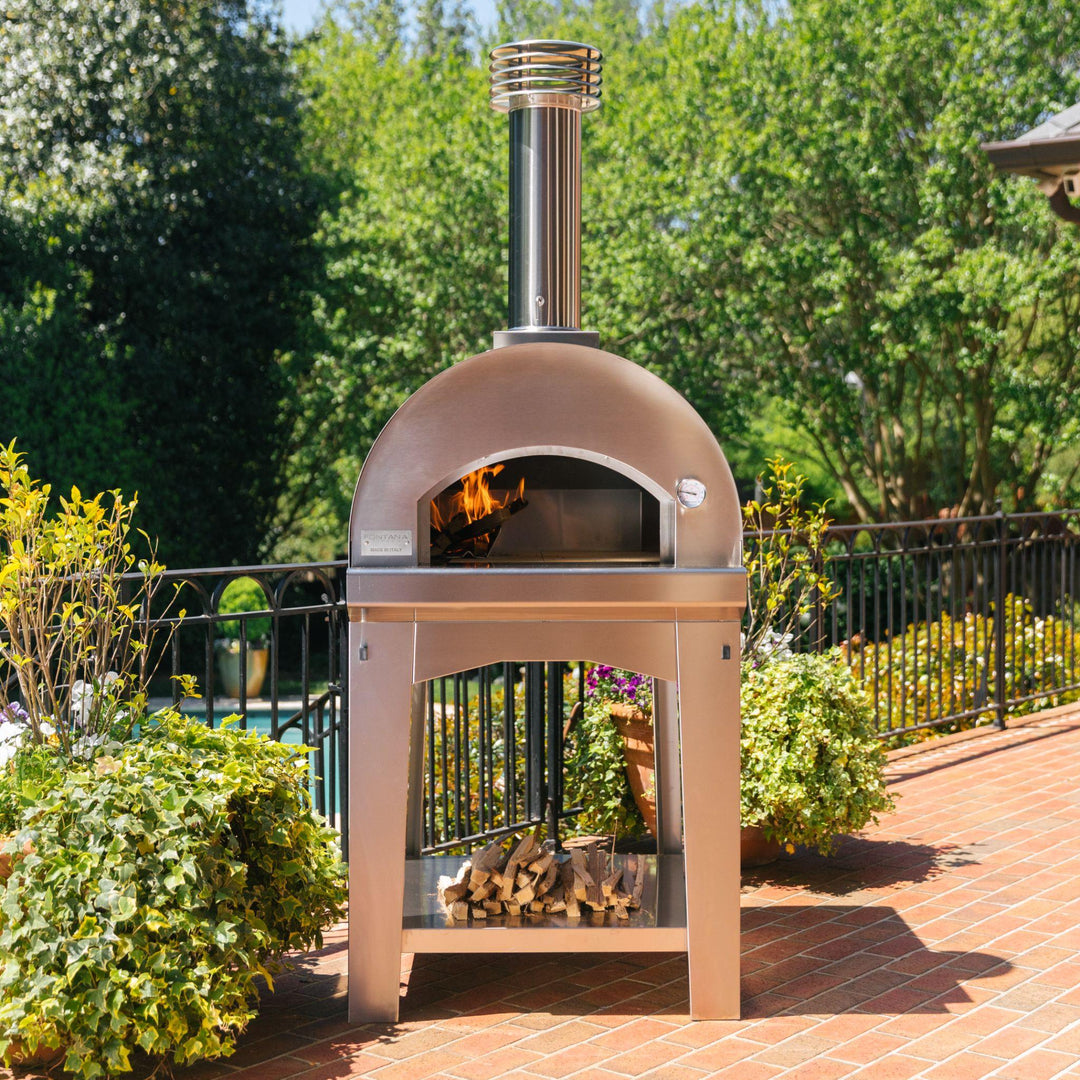 Stainless steel wood fired pizza oven