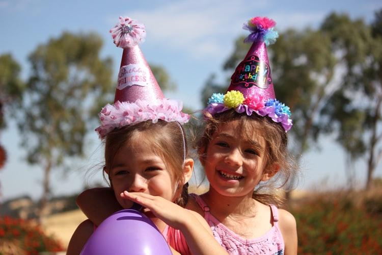 two little girls on a birthday party