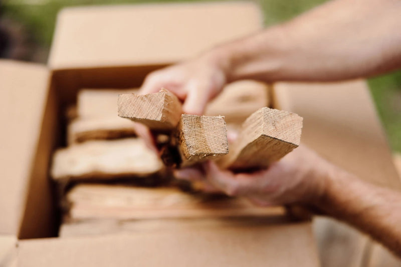 Kiln Dried Pizza Cut Firewood - 2 boxes