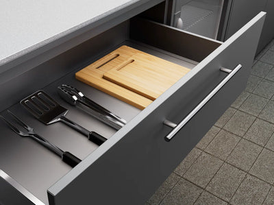 Elysia modular kitchen closeup of drawer open