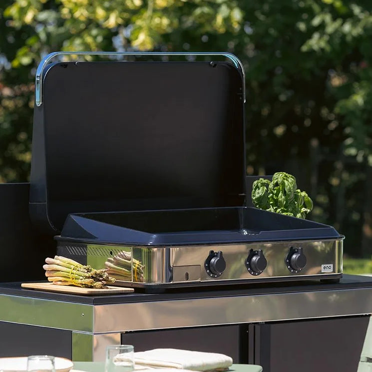 ENOSIGN 80 Gas Griddle (La Plancha), Stainless (3 burner)