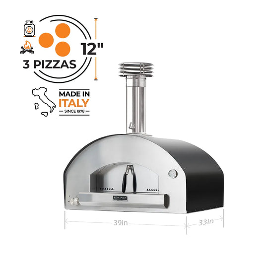FIRENZE Hybrid Gas & Wood-Fired Outdoor Pizza Oven | Fontana Forni