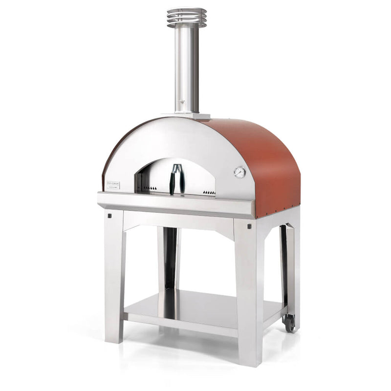 Mangiafuoco Wood-Fired Outdoor Pizza Oven in Red 