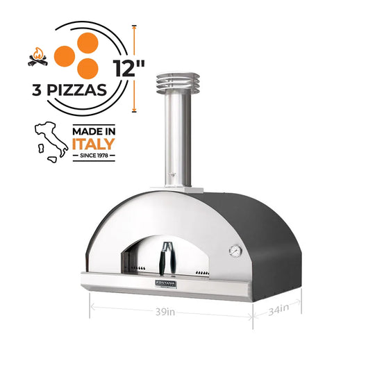 Mangiafuoco Stainless Steel Wood Fired Pizza Oven | Fontana Forni