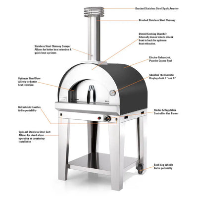 Margherita Gas Outdoor Oven Features #color_gray