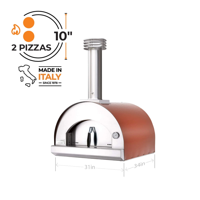 Backyard Pro 31 3/4 Stainless Steel Wood-Fired Outdoor Countertop Pizza  Oven