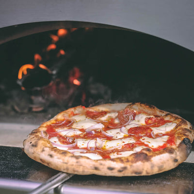 Traditional Italian Pizza from an Outdoor Pizza Oven
