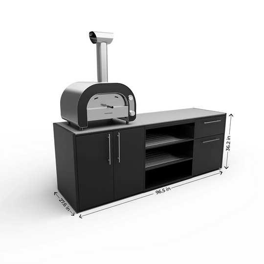 Elysia Core Outdoor Kitchen Island Storage | Fontana Forni