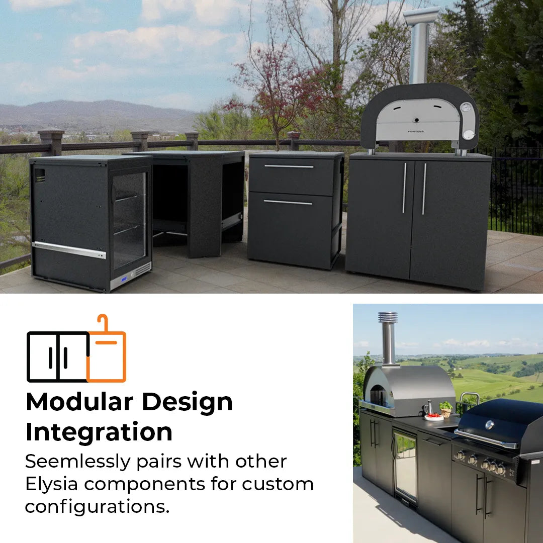 Modular design integration: Elysia modules configuration expanded to show how they attach to create custom configurations 