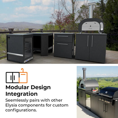 Modular design integration: Elysia modules configuration expanded to show how they attach to create custom configurations 