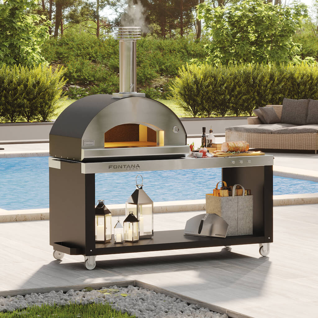 Pizza Desk with Countertop Pizza Oven